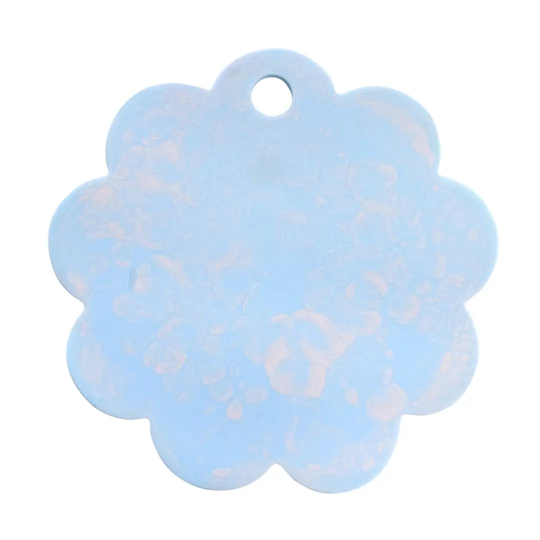 Scallop Resin Cheese Charcuterie Board, Blue - 9 Inches