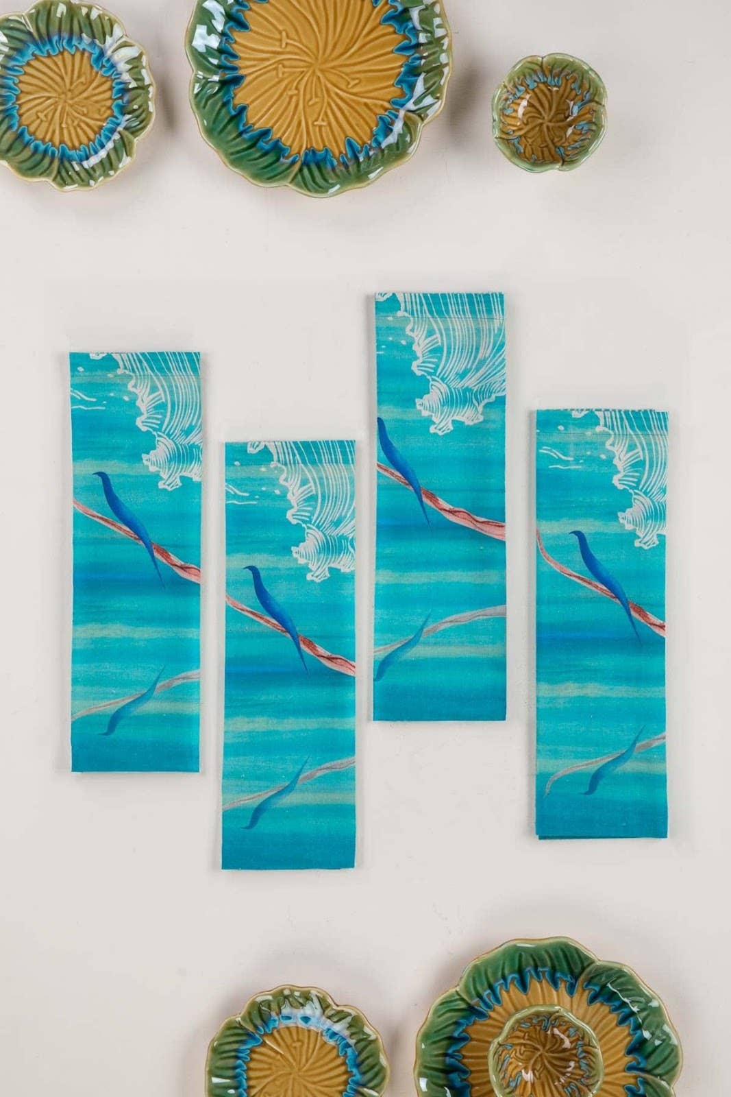 Teal Pica Pica Napkin, Set of 4 | Cotton Flex | 16x16 In