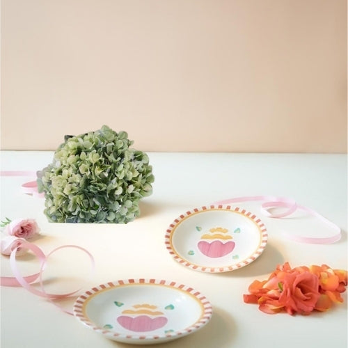 Gypsy Rose Wall Plate (Set Of 2) - 6x6x0.8 Inches