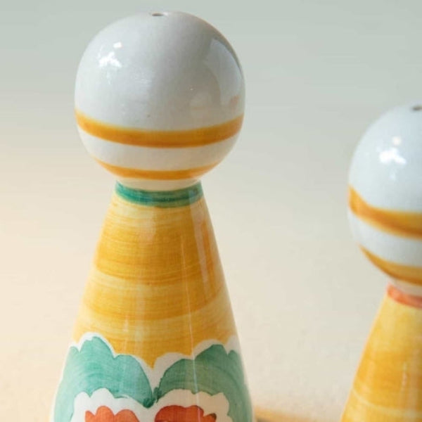 Rose Ceramic Salt And Pepper Shaker (Set Of 2) - 2x2x4.3 Inches