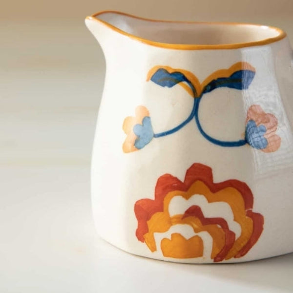 Rose Ceramic Creamer - 5x3 Inches