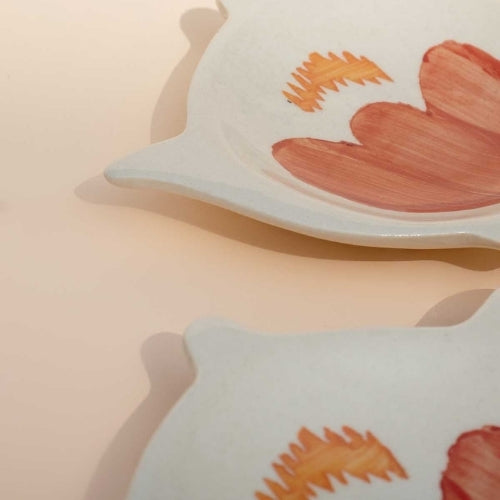 Gypsy Rose Orange Tea Set Thingy (Set Of 2) - 5x4x0.5 Inches