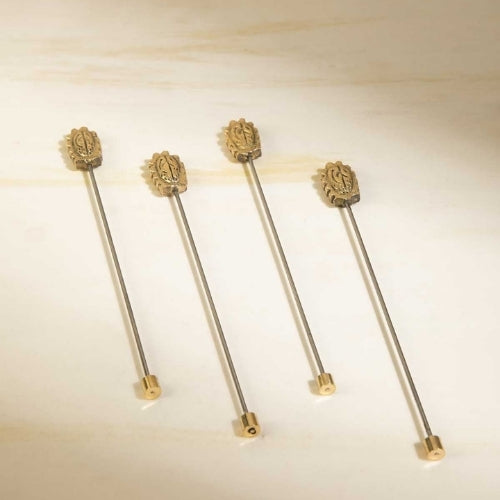 Mahogany Pod Stirrer (Set of 4) 1x1x7.5 Inches