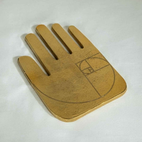 Golden Palm Trivet 9x5.5x0.5 Inches