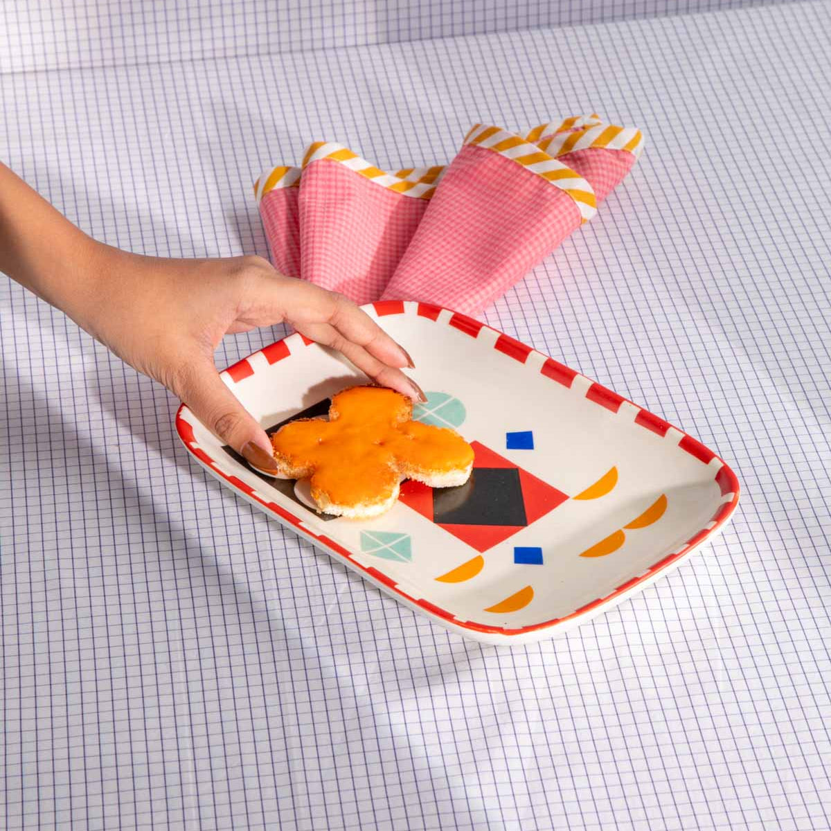 Circle Of Joyee Ceramic Nut Tray - Multi , 9.5x6.5x1 Inches