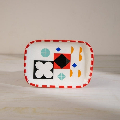 Circle Of Joyee Ceramic Nut Tray - Multi , 9.5x6.5x1 Inches
