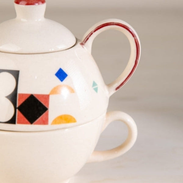 Circle Of Joyee Ceramic Tea Pot - Multi , 2.8x2.8x5.5