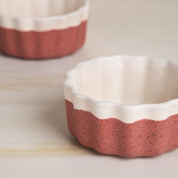 Studio Naturals Red Pepper Ramekin (Set Of 2) 3.7x3.7x1.5 Inches