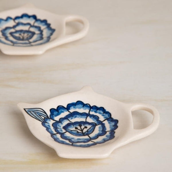 Damask Tea Set Thinggy (Set Of 2) - 5x4x0.5 Inches