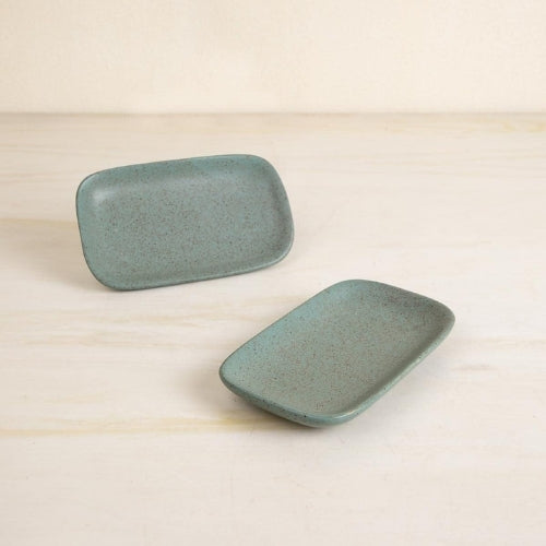 Studio Naturals Berry Blue Rectangle Palette (Set Of 2) - 6x3.5x1 Inches