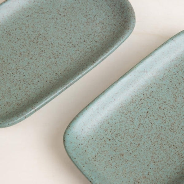 Studio Naturals Berry Blue Rectangle Palette (Set Of 2) - 6x3.5x1 Inches