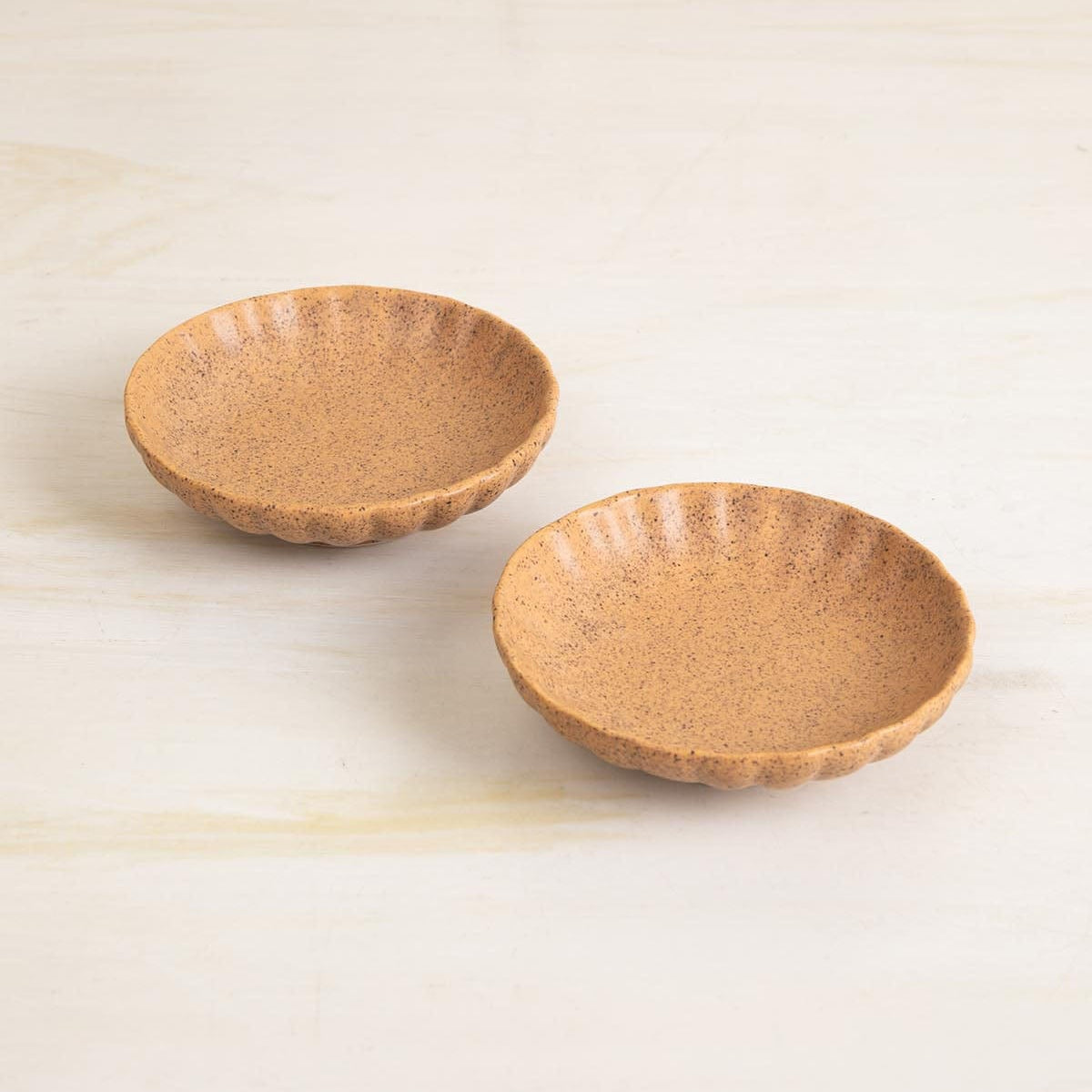 Studio Naturals Butter Yellow Trinket Dish (Set Of 2) - 4x4x1 Inches