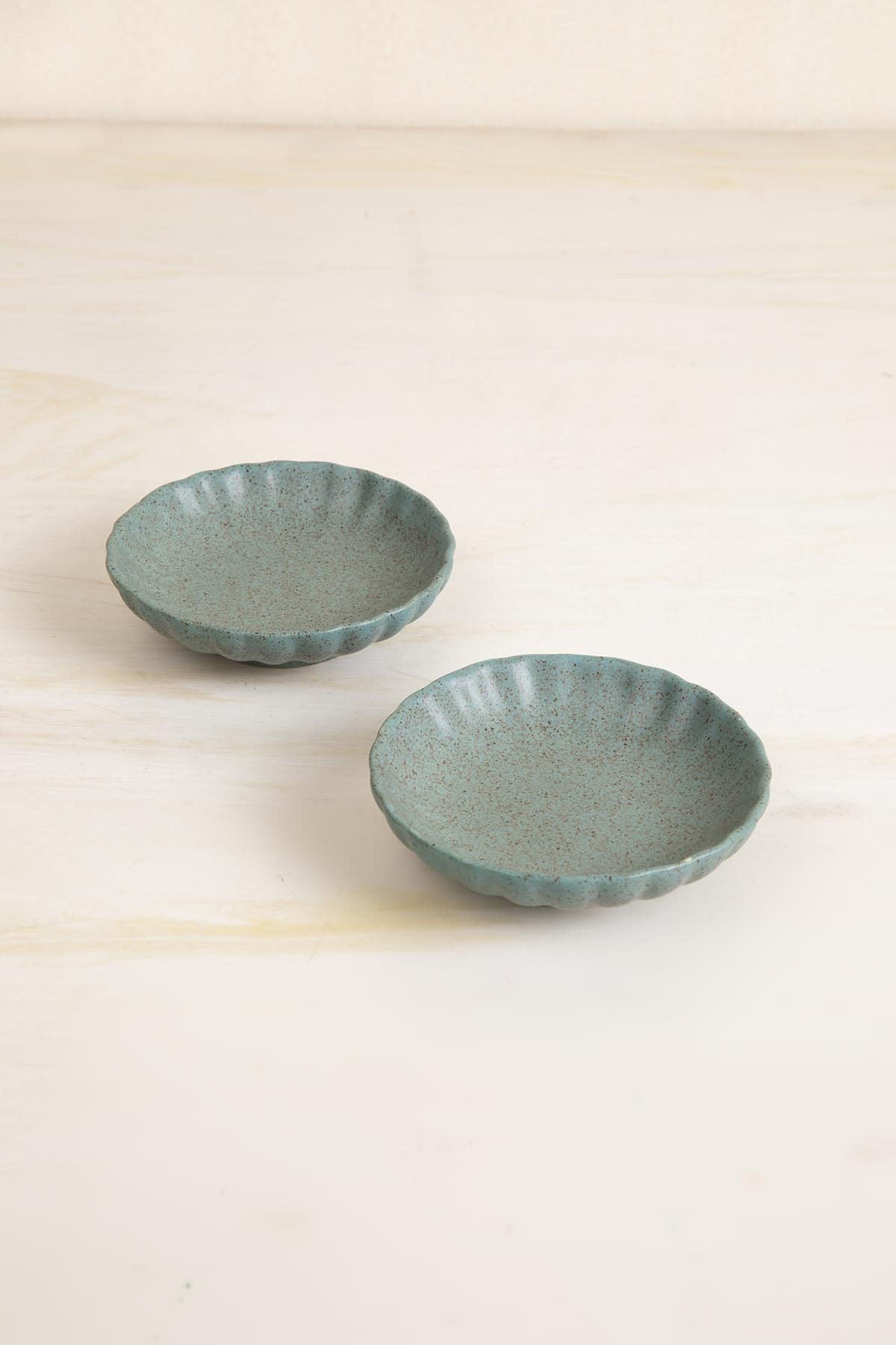 Studio Naturals Berry Blue Trinket Dish (Set Of 2) - 4x4x1 Inches