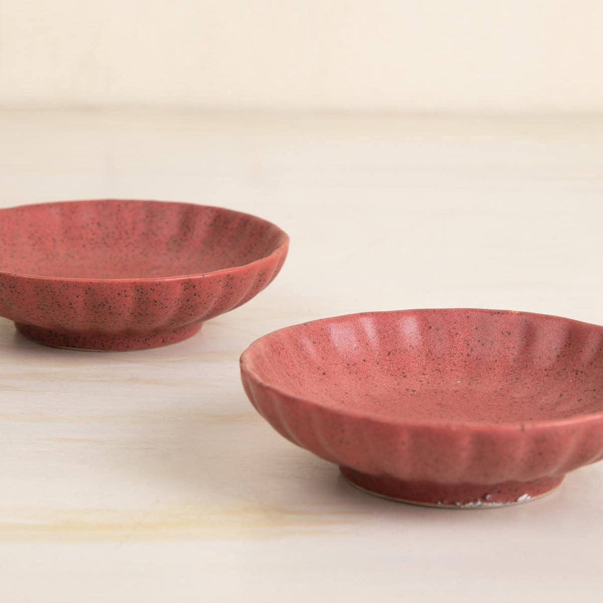 Studio Naturals Red Pepper Trinket Dish (Set Of 2) - 4x4x1 Inches