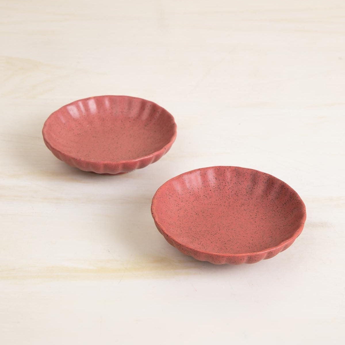 Studio Naturals Red Pepper Trinket Dish (Set Of 2) - 4x4x1 Inches