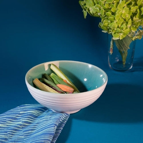 Midori Ceramic Pasta Bowl - 7x7x3 Inches