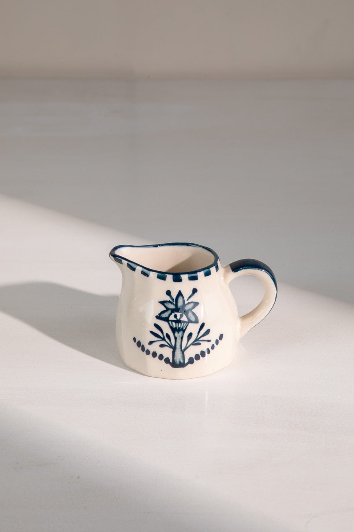 Teal Ceramic Milk Pot - 3x3x5 Inches