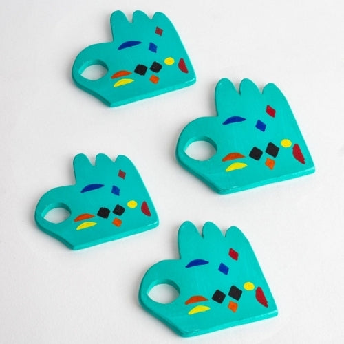 Okey Doke Mint Coaster (Set Of 4) 4x4x0.2 Inches