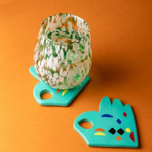 Okey Doke Mint Coaster (Set Of 4) 4x4x0.2 Inches