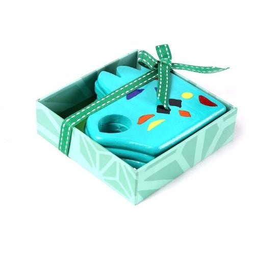 Okey Doke Mint Coaster (Set Of 4) 4x4x0.2 Inches