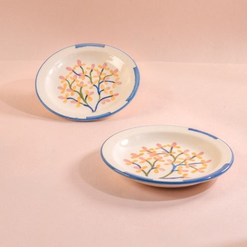 Keora Ceramic Tapas Plate (Set of 2) - 6x6x0.9 Inches
