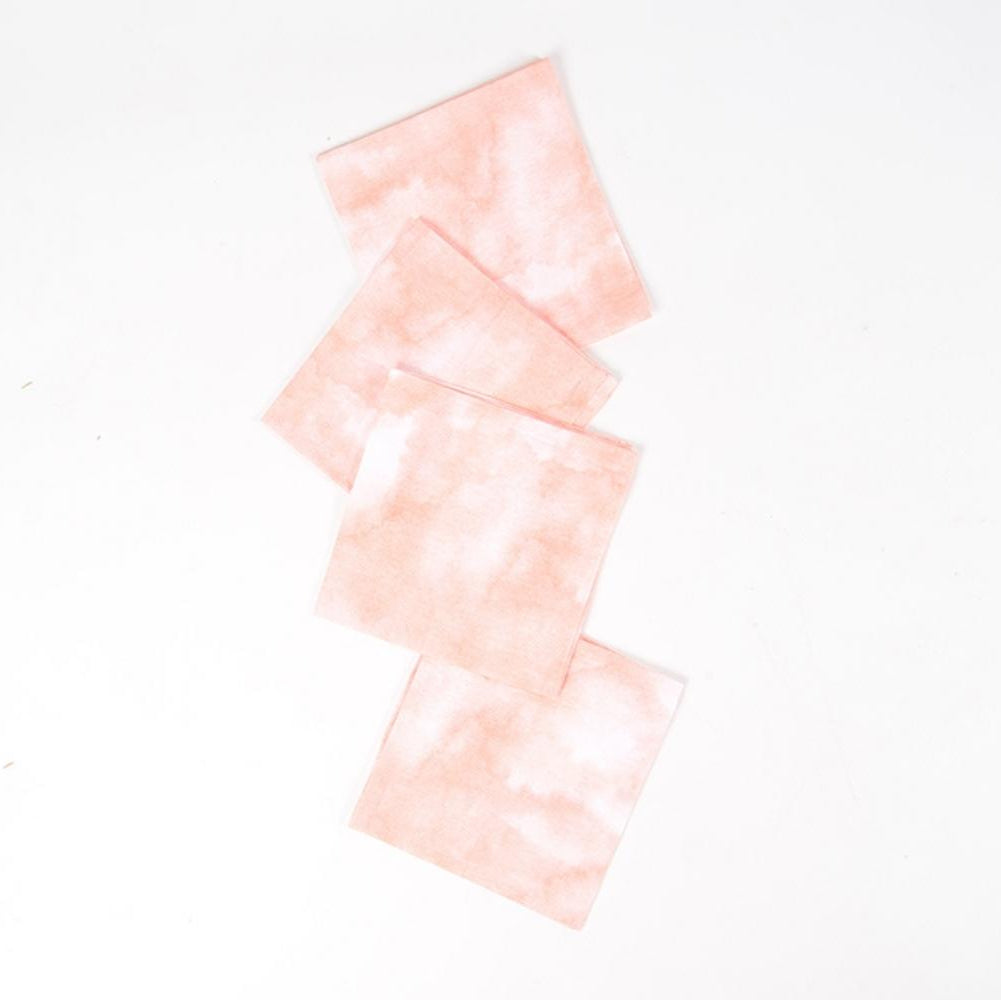 Peachy Watercolor Table Napkins (Set of 4), 19 Inch- 2 SETS