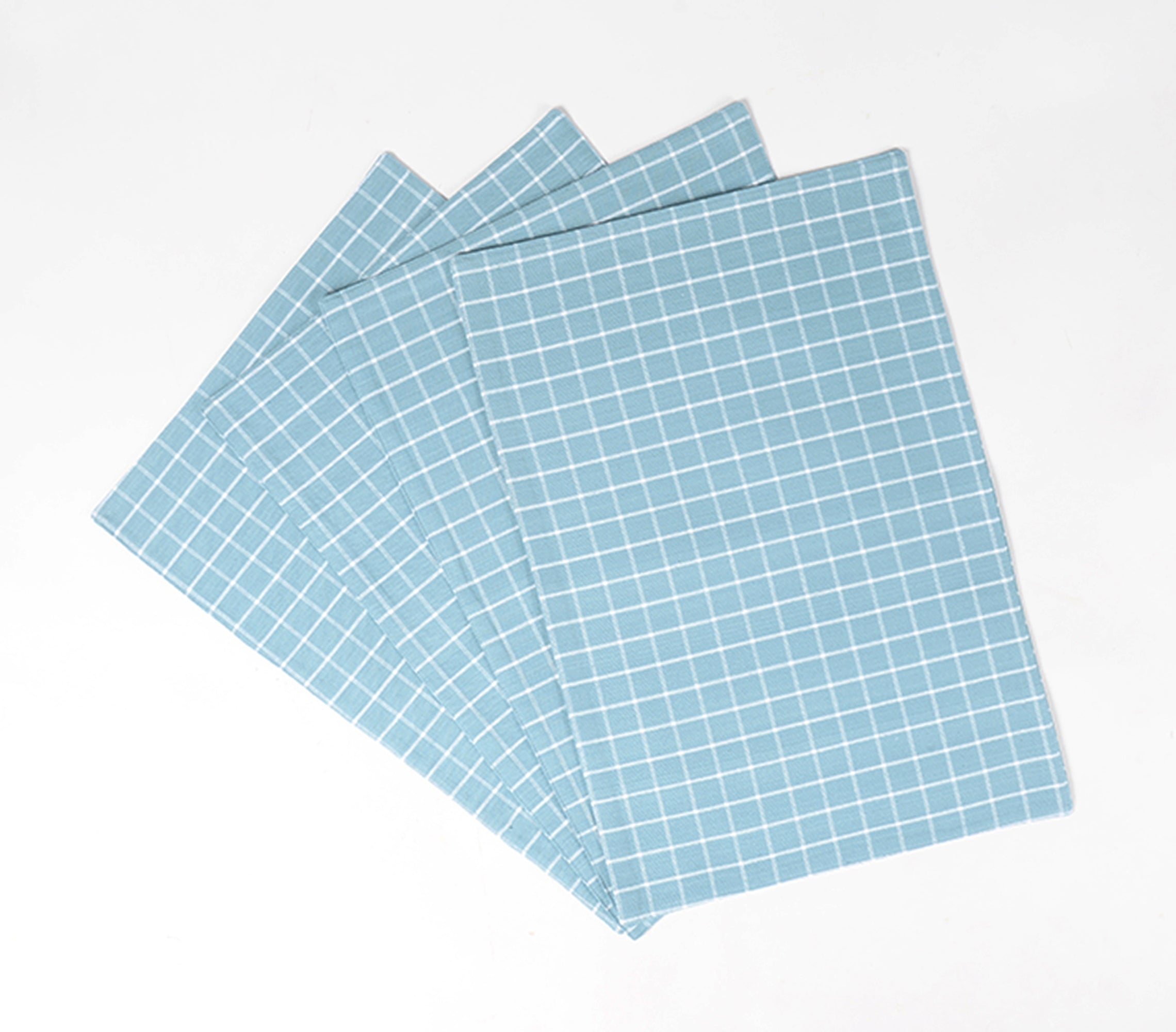 Checkered Sky Cotton Placemats (set of 4), 18.5 X 13 inch- 2 SETS