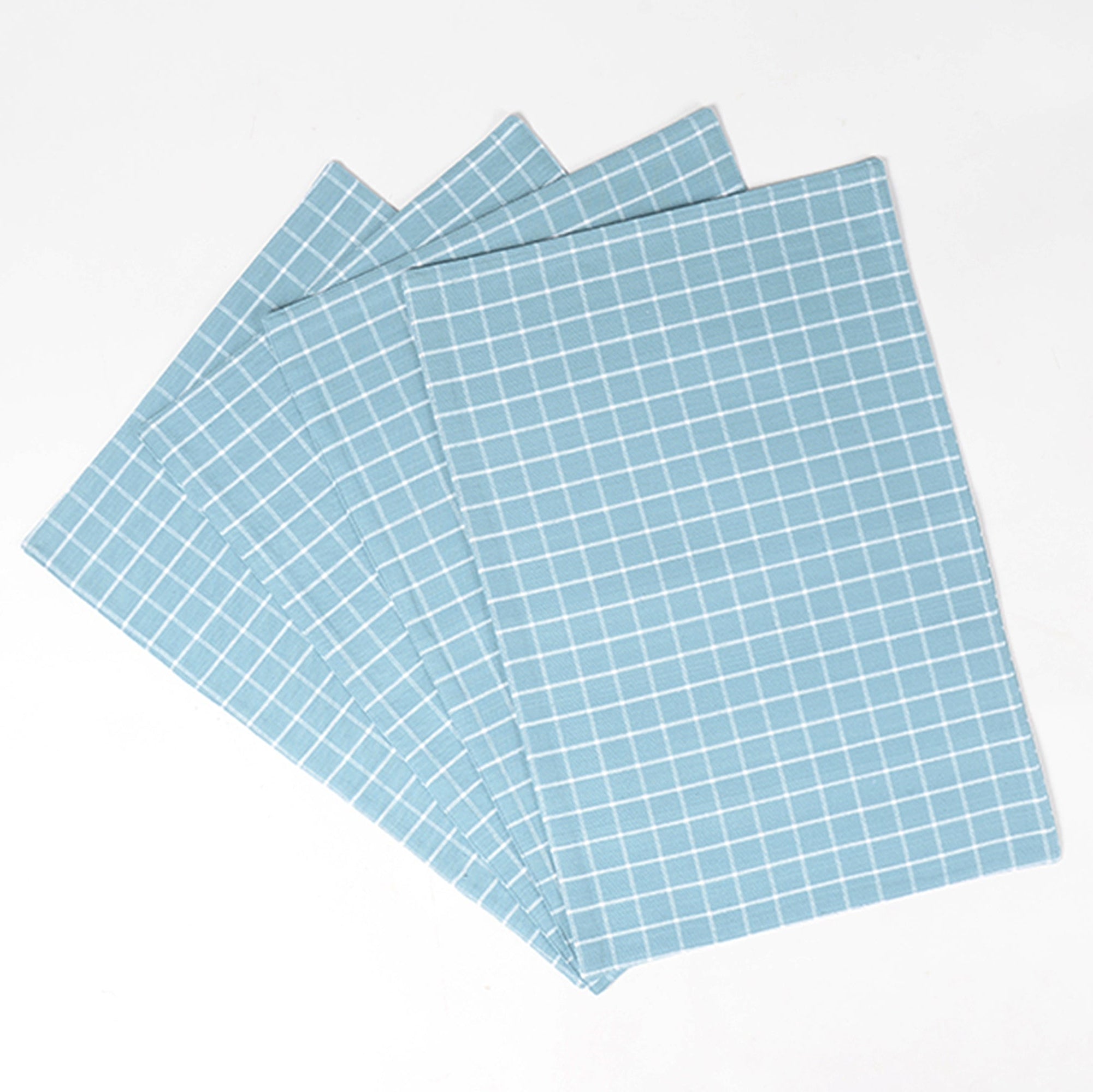 Checkered Sky Cotton Placemats (set of 4), 18.5 X 13 inch- 2 SETS