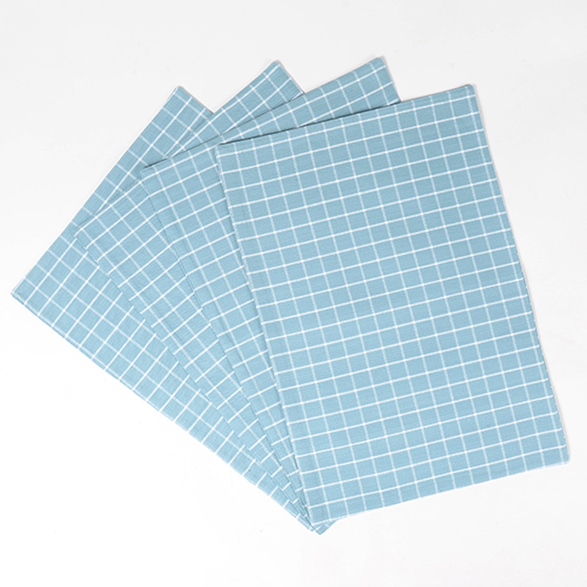 Checkered Sky Cotton Placemats (set of 4), 18.5 X 13 inch- 2 SETS