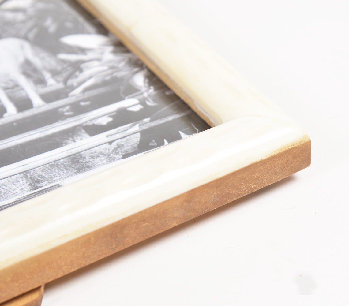 Minimal Wood Inlay Photo frame, 6 X 8 X 1 Inch (Set of 2)