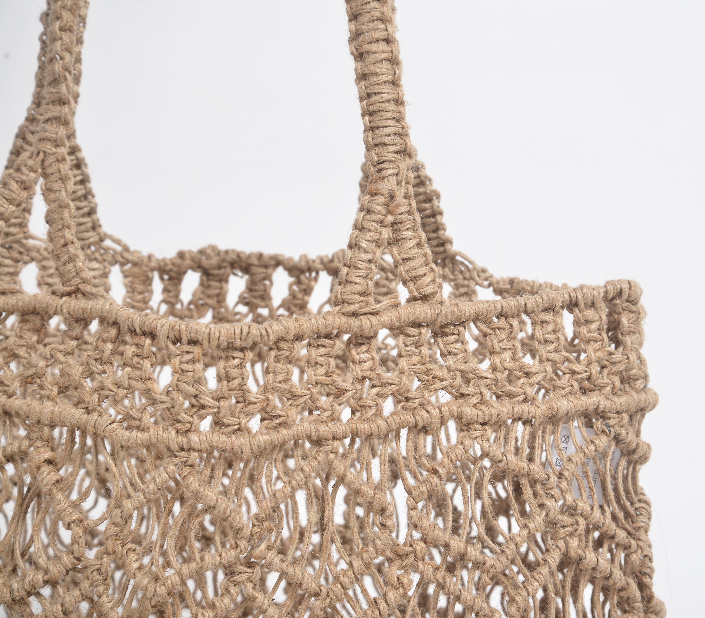 Macrame Jute Summer beach bag, 17.5 X 13.5 Inch