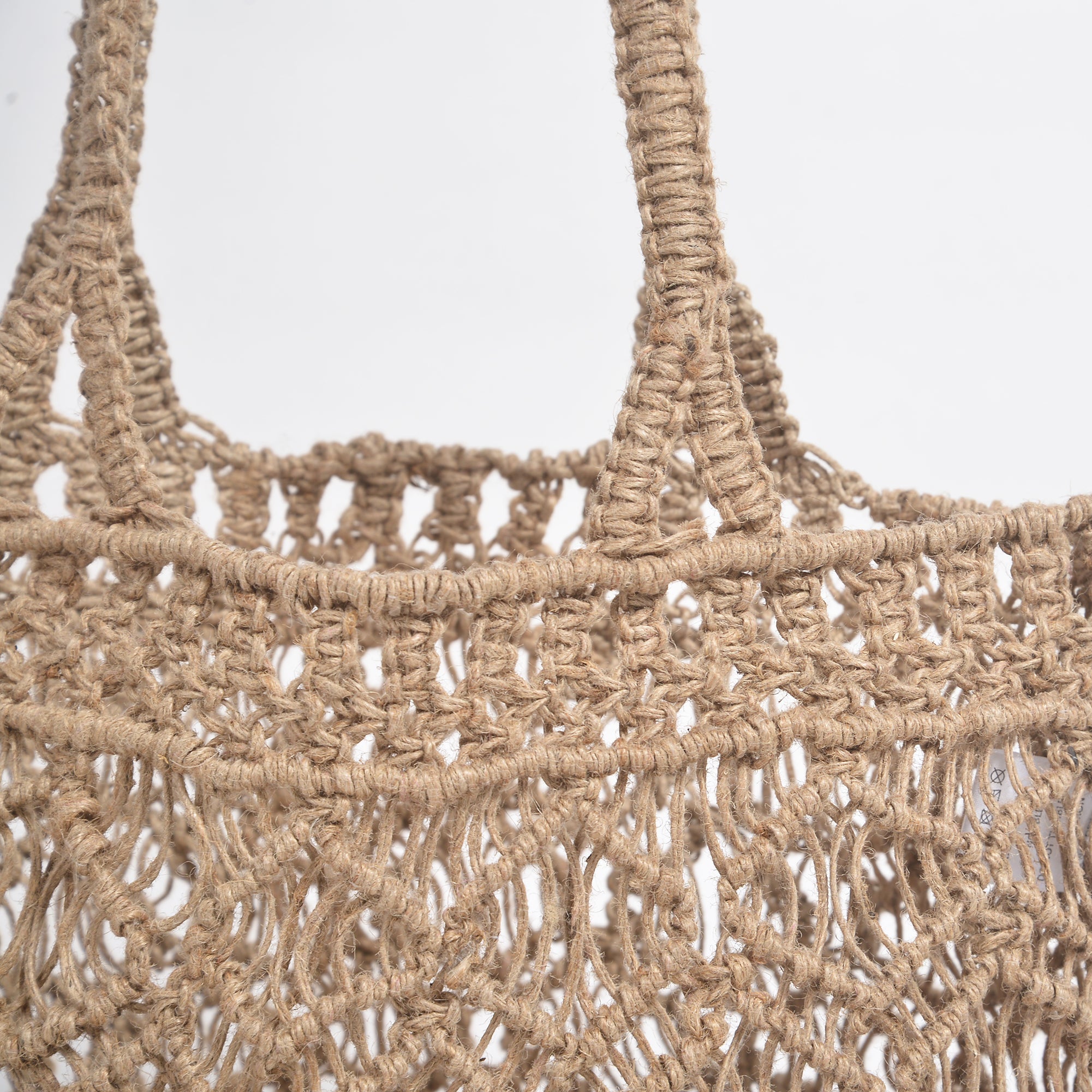 Macrame Jute Summer beach bag, 17.5 X 13.5 Inch
