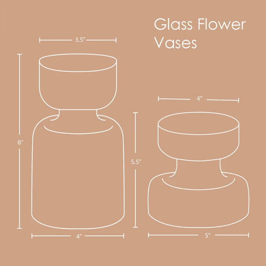 Slate Brown Handblown Glass vase Short ,5.90x5.90x 5.51Inch