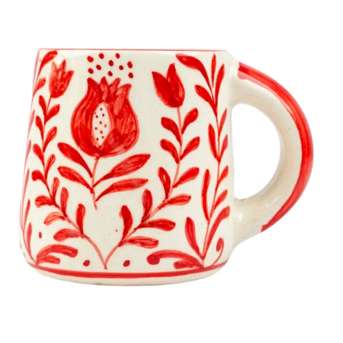 Red Anaar Coffee Mug- , 3.5 X 3 Inches (Set of 2)
