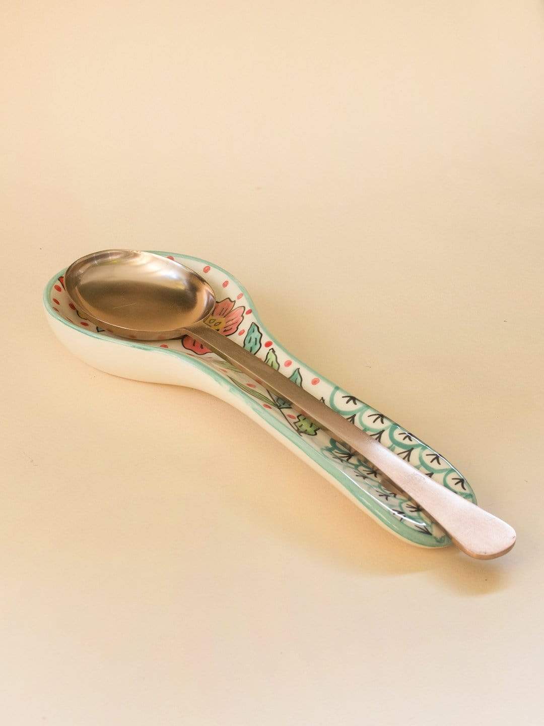 Poppy Petals Spoon Rest, Multi -9.5 Inches