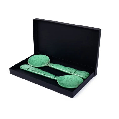 Resin Salad Server-Green (Set of 2), 12.40 x 3.93 Inches