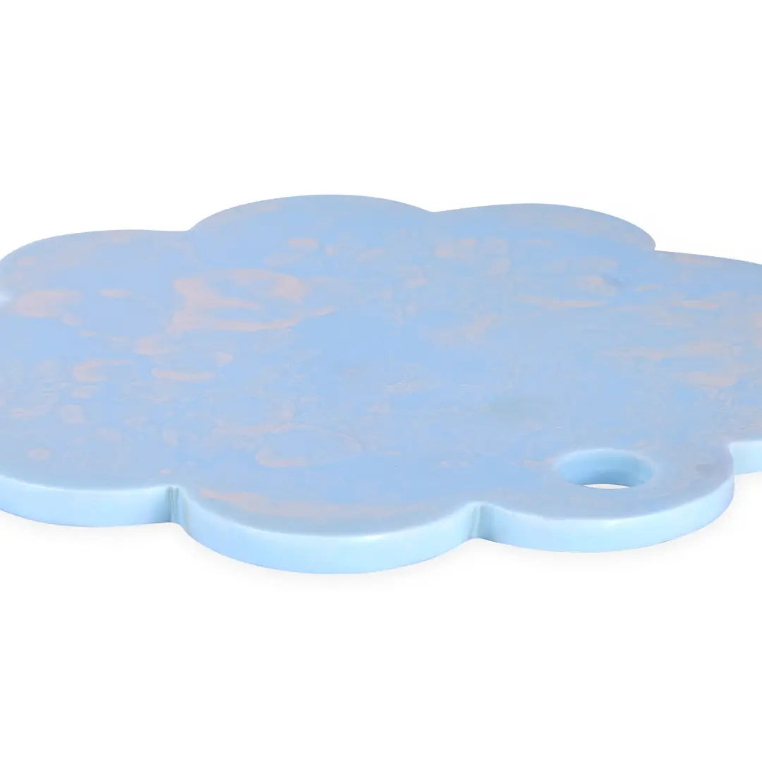 Scallop Resin Cheese Charcuterie Board, Blue - 9 Inches