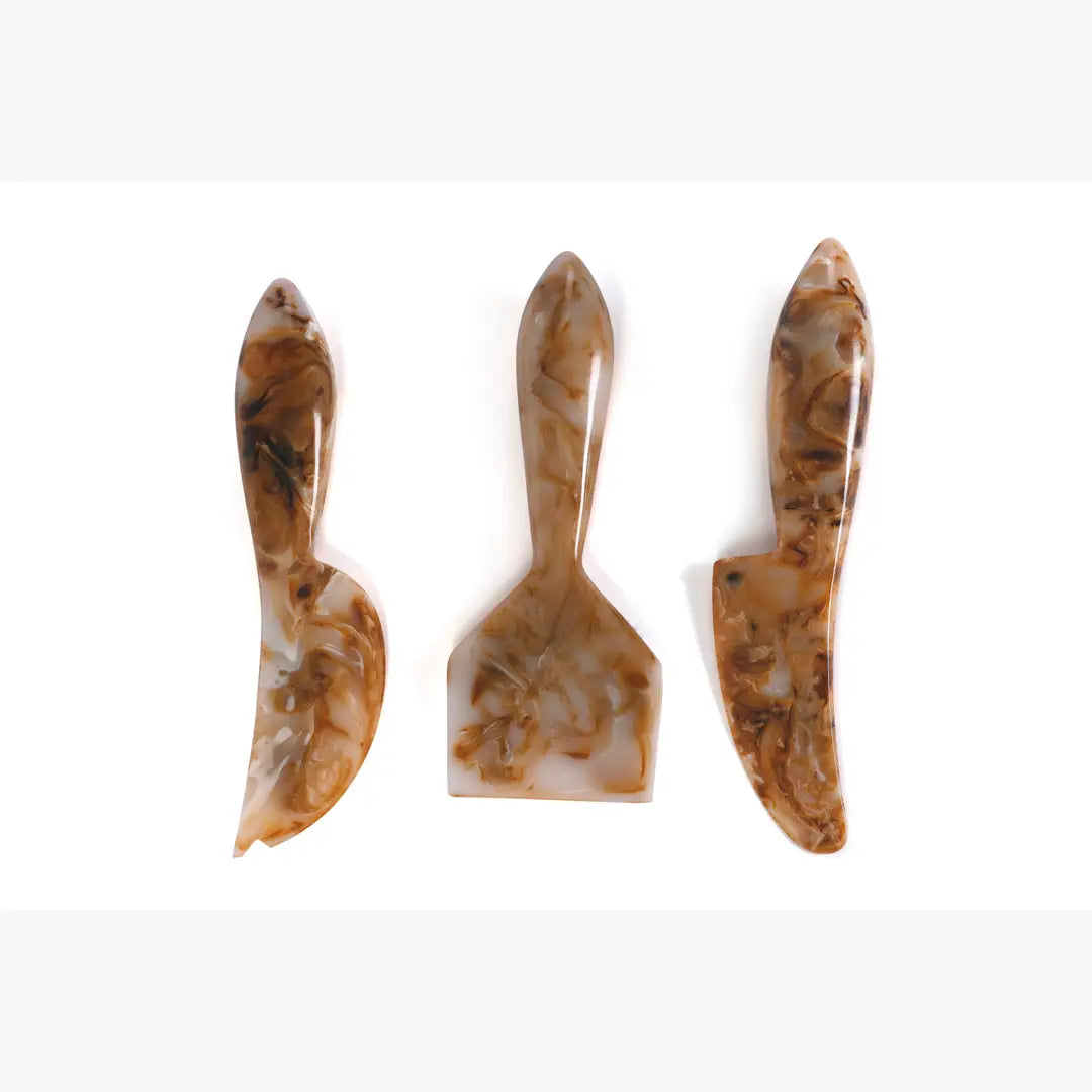 Resin Cheese Knife, Brown (Set of 3) - 6 Inches