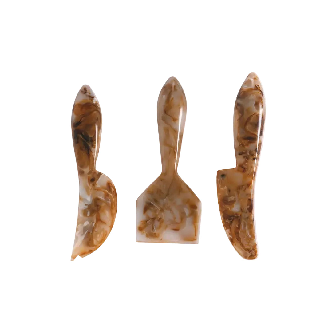 Resin Cheese Knife, Brown (Set of 3) - 6 Inches