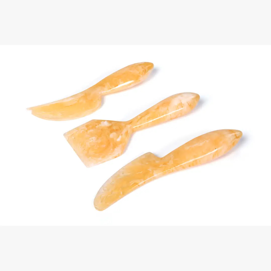 Resin Cheese Knife, Peach (Set of 3) - 6 Inches