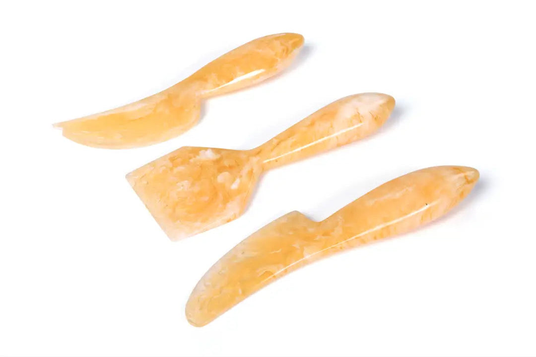 Resin Cheese Knife, Peach (Set of 3) - 6 Inches