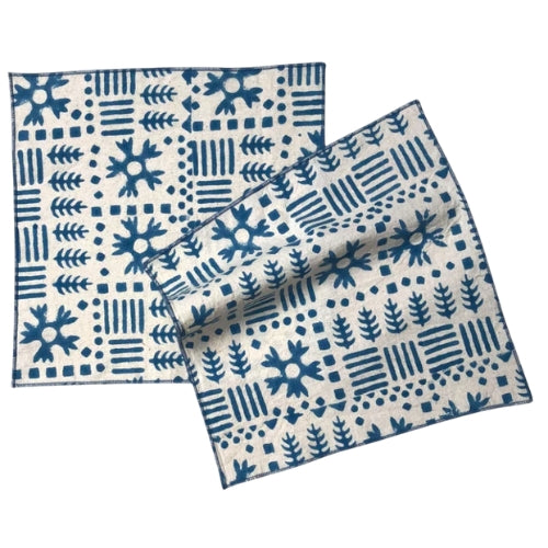 Slub Cotton Bloom Bandies 10x10 Inches (Set of 4)