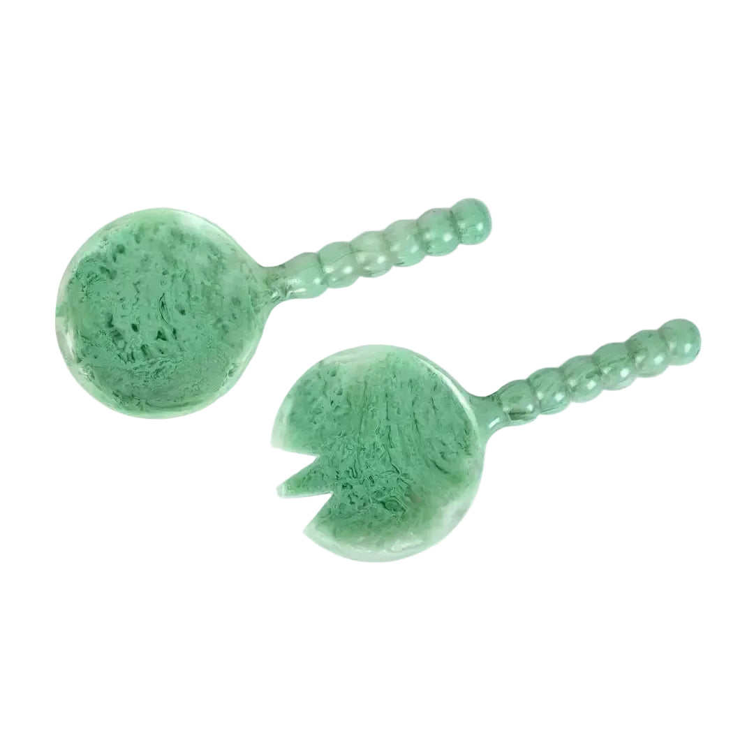 Resin Salad Server-Green (Set of 2), 4.10 x 8.75 inches