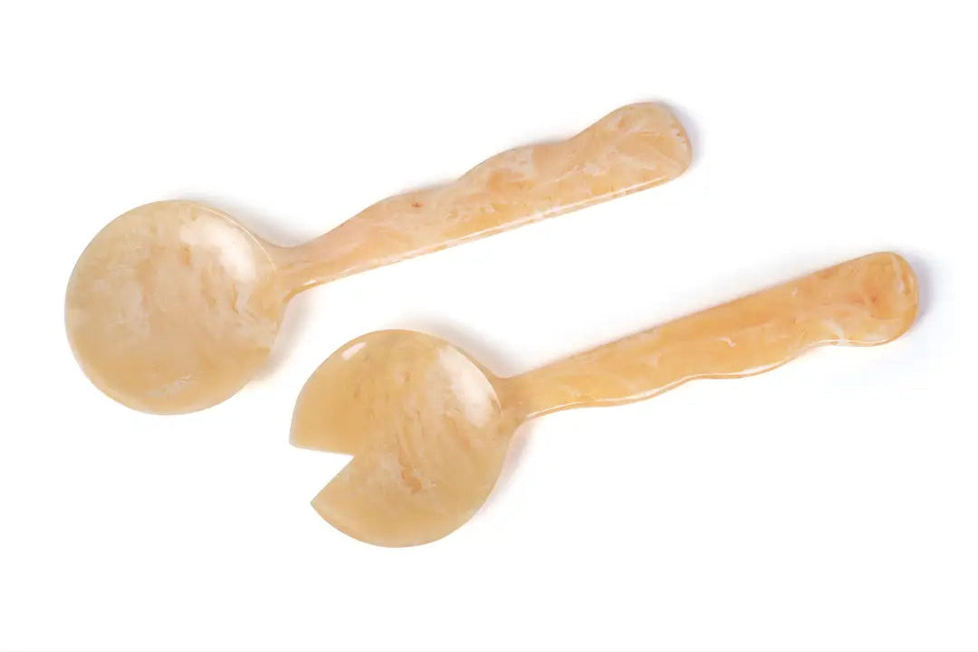 Resin Salad Server-Peach (Set of 2), 12.40 x 3.93 Inches