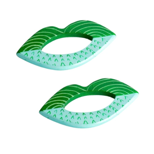 Muah Green Napkin Ring (Set Of 2) 2.75x1.5x0.2 Inches