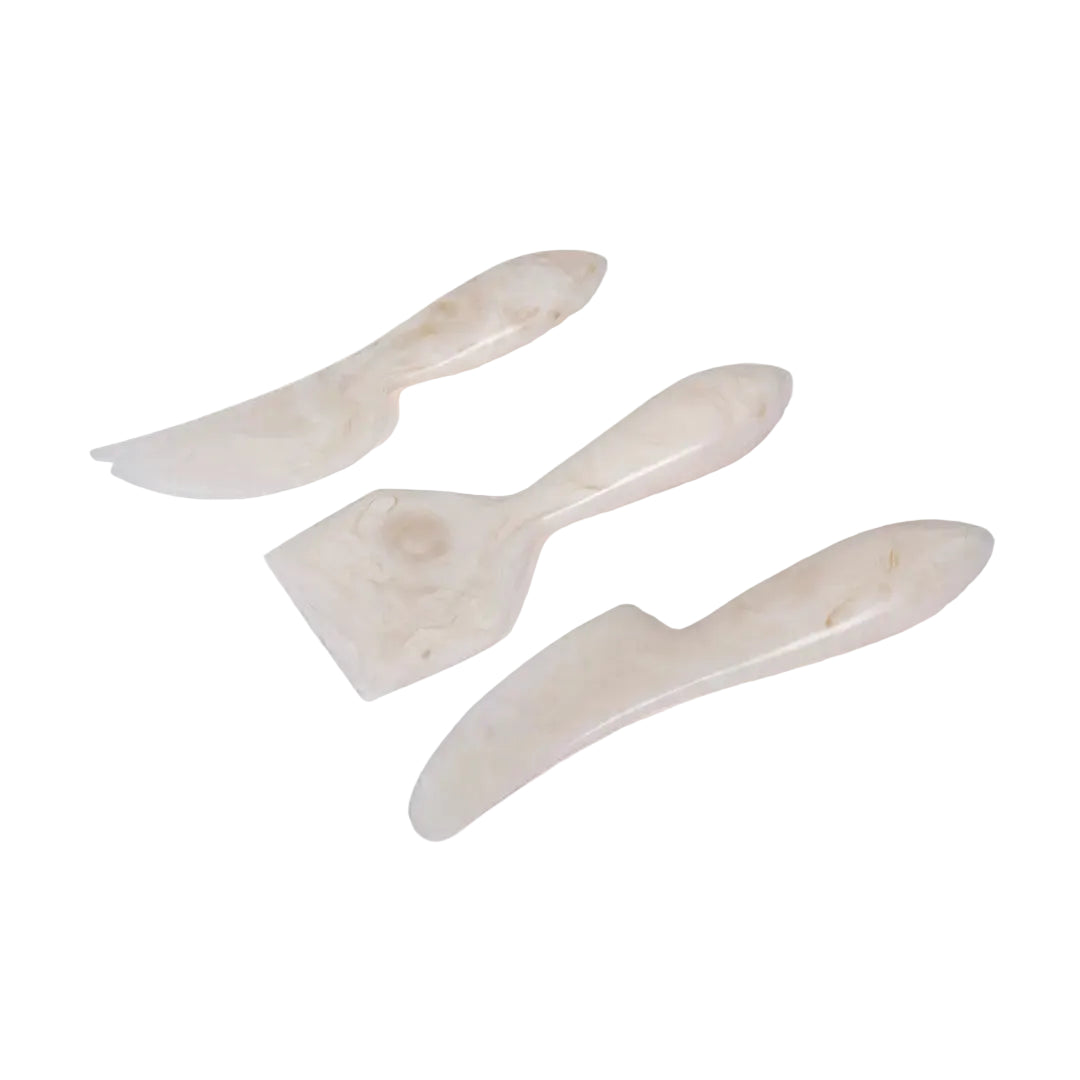 Resin Cheese Knife, Vanilla (Set of 3) - 6 Inches