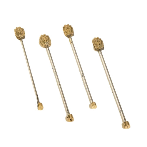 Mahogany Pod Stirrer Set 1x1x7.5 Inches