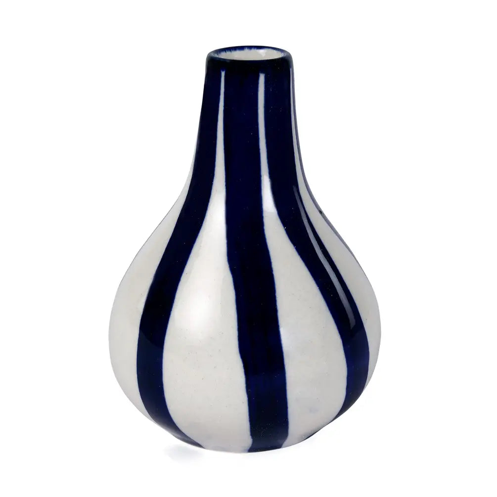 Handcrafted Striped Bud Vase Gift Set – Set of 3