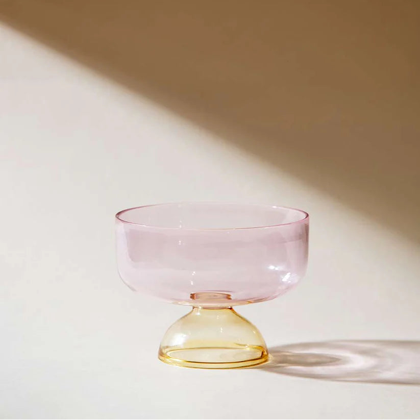 Ivy Blush Pink Dessert / Snack Bowl - 4 x 3 Inches , 6.08 oz (Set of 4)