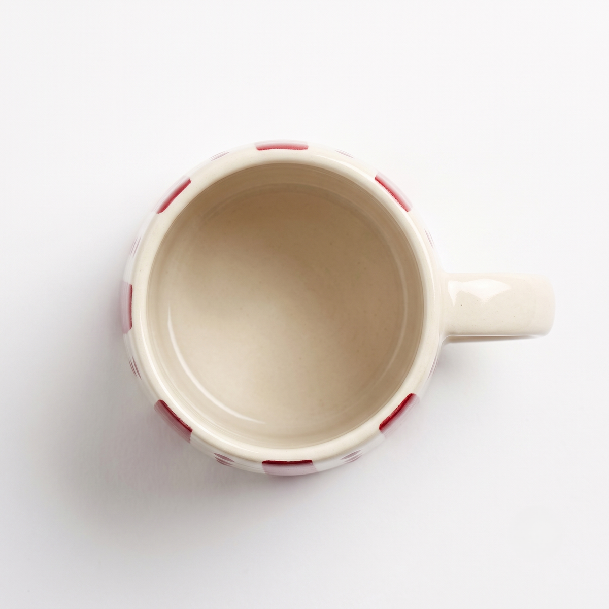 Red Stripe & Dot Mug | 4 Inch | Set Of 2